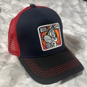 Bugs Bunny Black and Red Trucker Hat